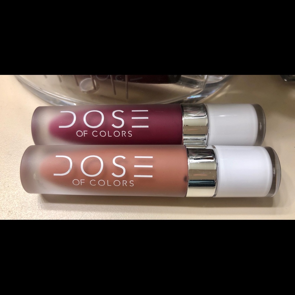 Set of 2 Dose of Colors liquid lipstick